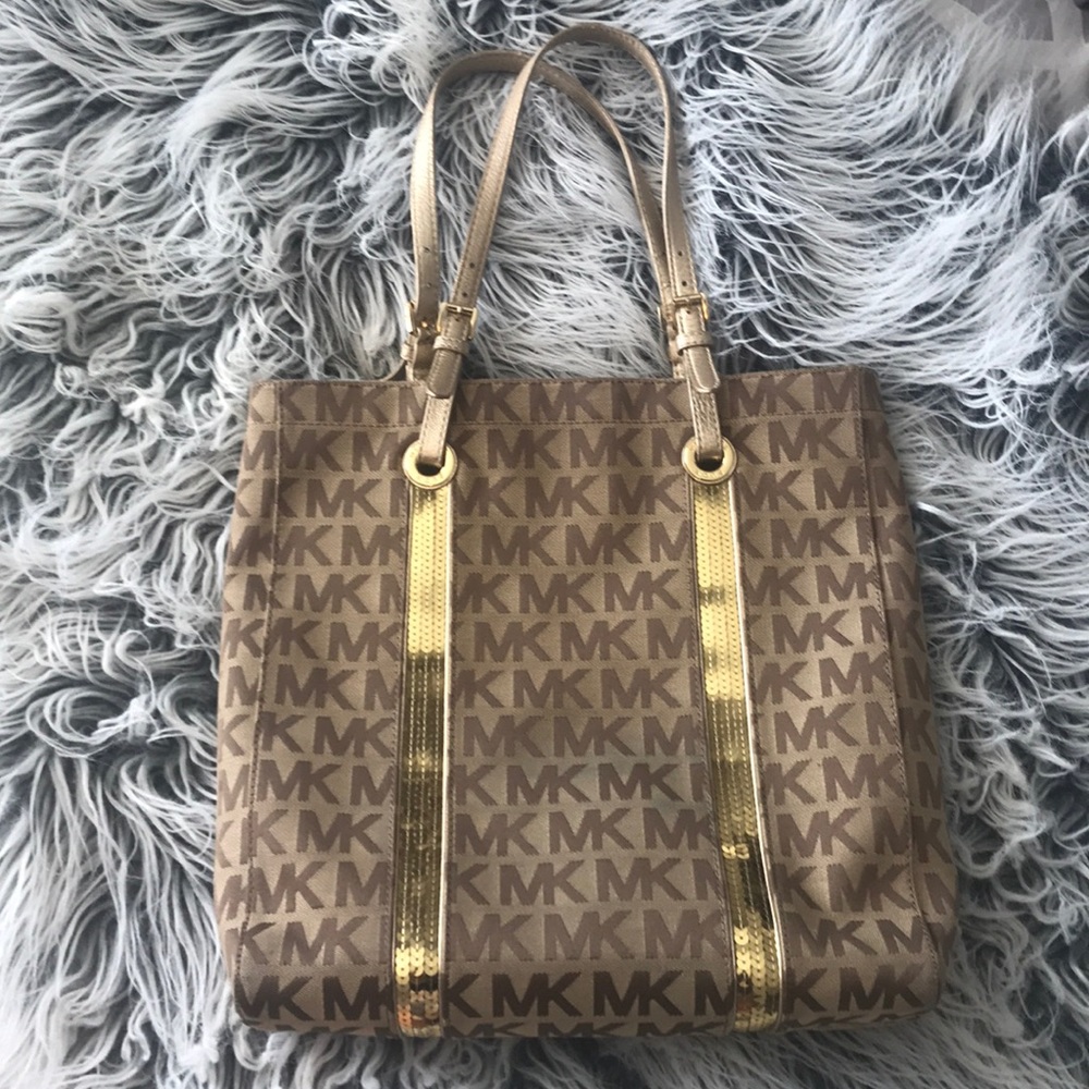 Michael Kors Sequin Stripe Clutch